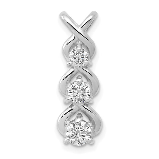 Gold Polished Diamond Slide Pendants