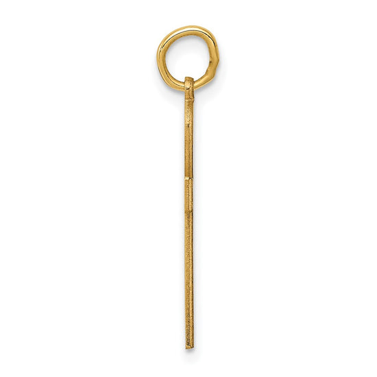 14K Laser Designed Ankh Cross Charm