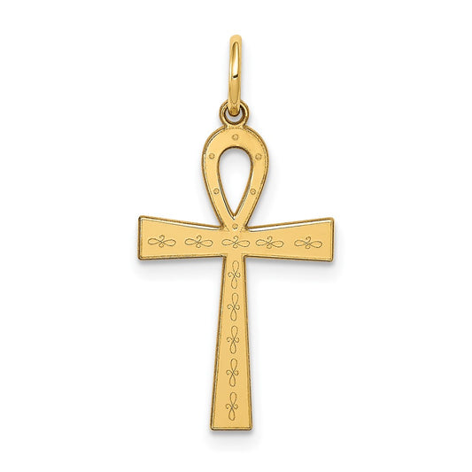 Gold Ankh Cross Pendant