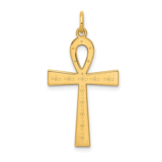 Gold Ankh Cross Pendant