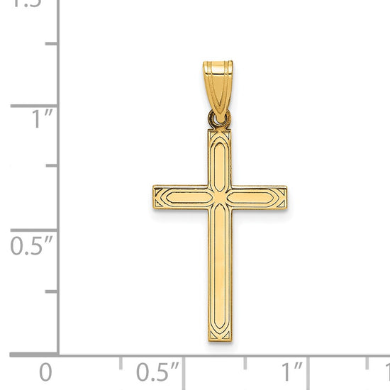 Gold Latin Cross Pendant