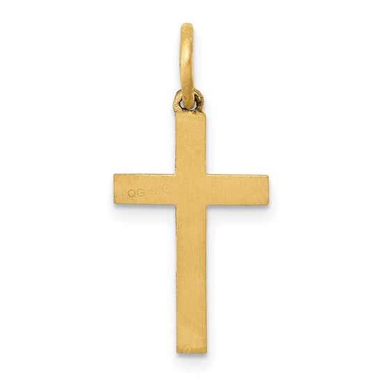 14K Laser Cut Ichthus Cross Charm