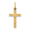 14K Laser Cut Ichthus Cross Charm