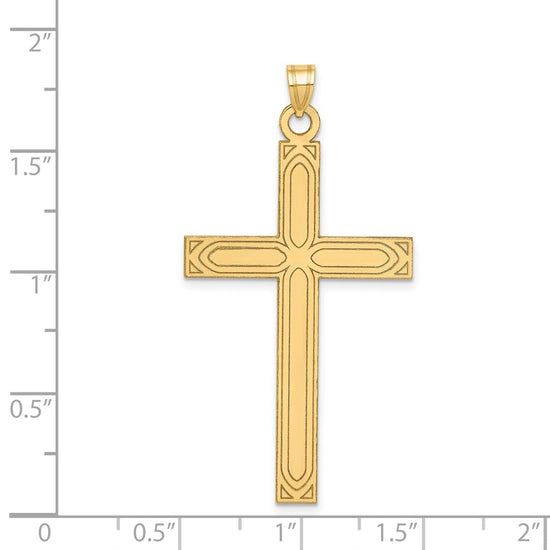 Gold Latin Cross Pendant