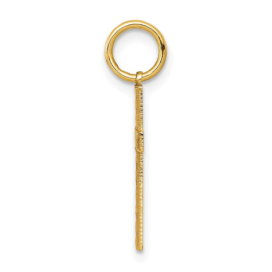 14K Laser Designed Cross Charm