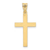 Gold Flat Etched Latin Cross Pendant