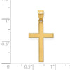 Gold Flat Etched Latin Cross Pendant