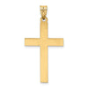 Gold Flat Etched Latin Cross Pendant