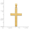 Gold Flat Etched Latin Cross Pendant