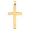 Gold Flat Etched Latin Cross Pendant