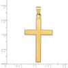 Gold Flat Etched Latin Cross Pendant