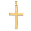 Gold Flat Etched Latin Cross Pendant