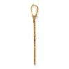 Gold Flat Etched Latin Cross Pendant