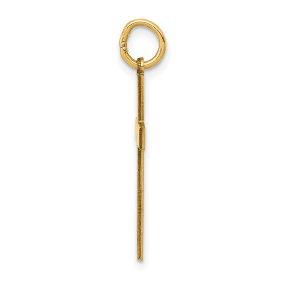 14K Laser Designed Cross with Hearts Charm