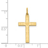 14K Laser Designed Cross with Hearts Charm
