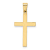 Gold Flat Etched Latin Cross Pendant