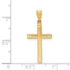 Gold Flat Etched Latin Cross Pendant