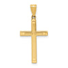 Gold Flat Etched Latin Cross Pendant