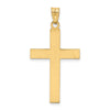 Gold Flat Etched Latin Cross Pendant