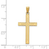 Gold Flat Etched Latin Cross Pendant