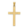 Gold Flat Etched Latin Cross Pendant