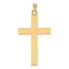 Gold Flat Etched Latin Cross Pendant