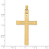 Gold Flat Etched Latin Cross Pendant