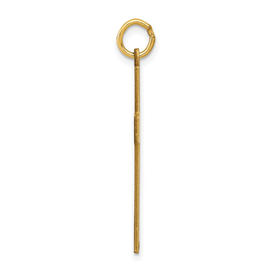14K Laser Designed Ichthus Cross Pendant