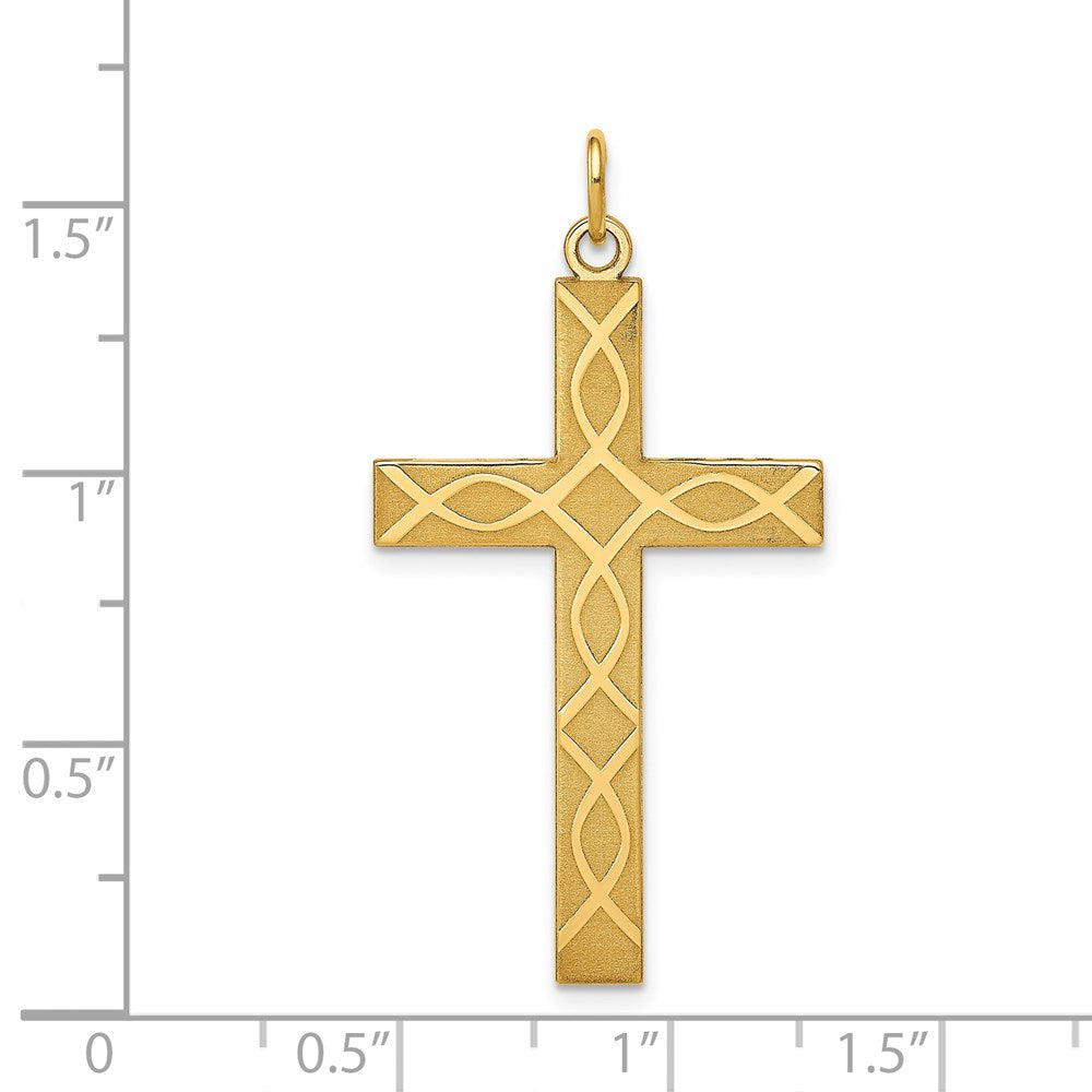 Gold Latin Cross Pendant