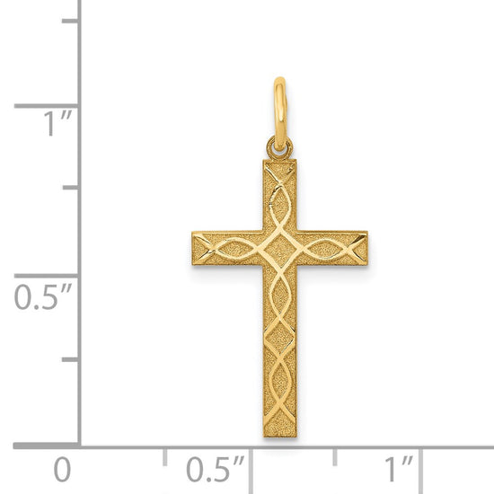 Gold Latin Cross Pendant