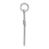 14K White Gold Laser Designed Floral Cross Charm