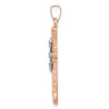 14k Two-tone 1/20 carat Diamond Cross Pendant