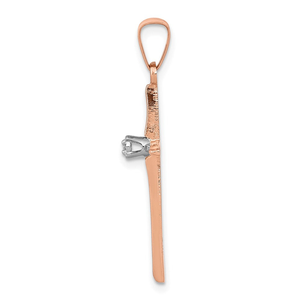 Gold Diamond Accent Cross Pendant