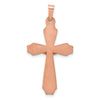 14k Two-tone Hollow Crucifix Pendant