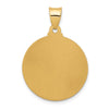 14k Polished and Satin Face of Jesus Medal Hollow Pendant