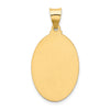 14k Polished and Satin Hollow Our Lady of Guadalupe Medal Oval Pendant