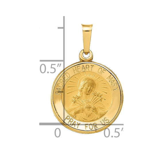 Gold Sacred Heart of Mary Pendants