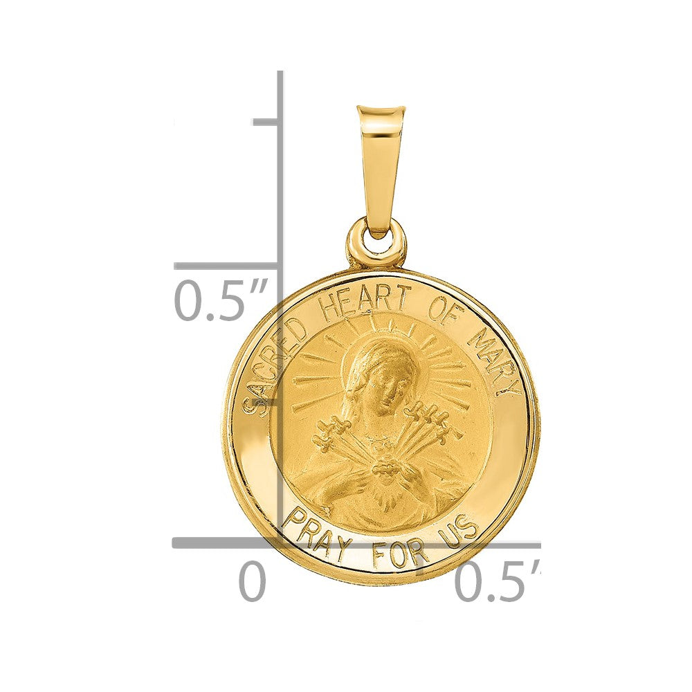 Gold Sacred Heart of Mary Pendants