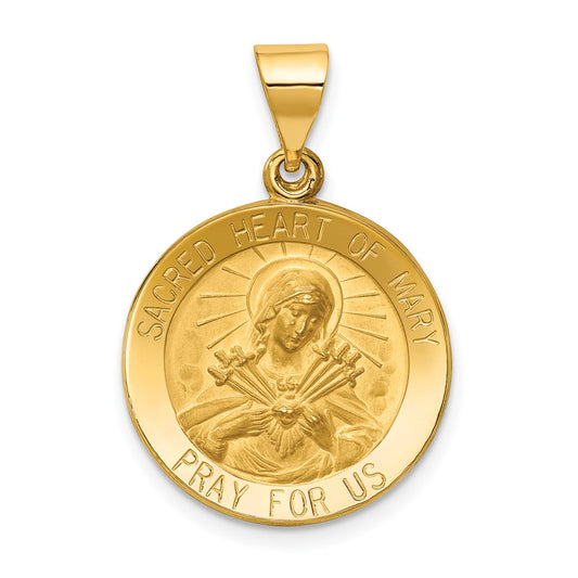 Gold Sacred Heart of Mary Pendants