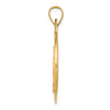 14k Polished and Satin Hollow Large Miraculous Medal Round Pendant