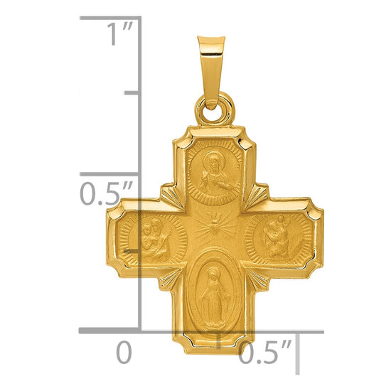 Gold Four Way Medal Pendants