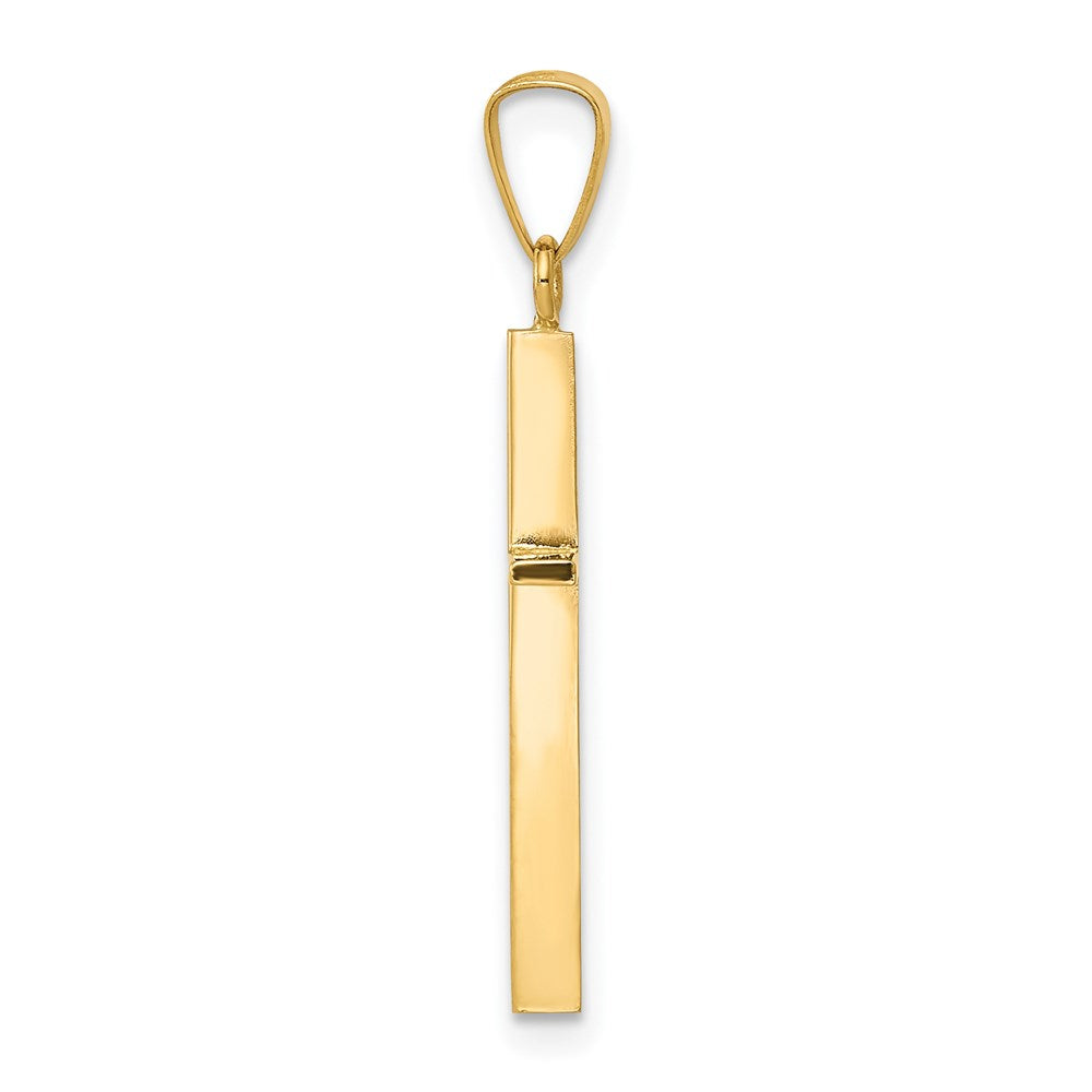 Gold Polished Latin Cross Pendant