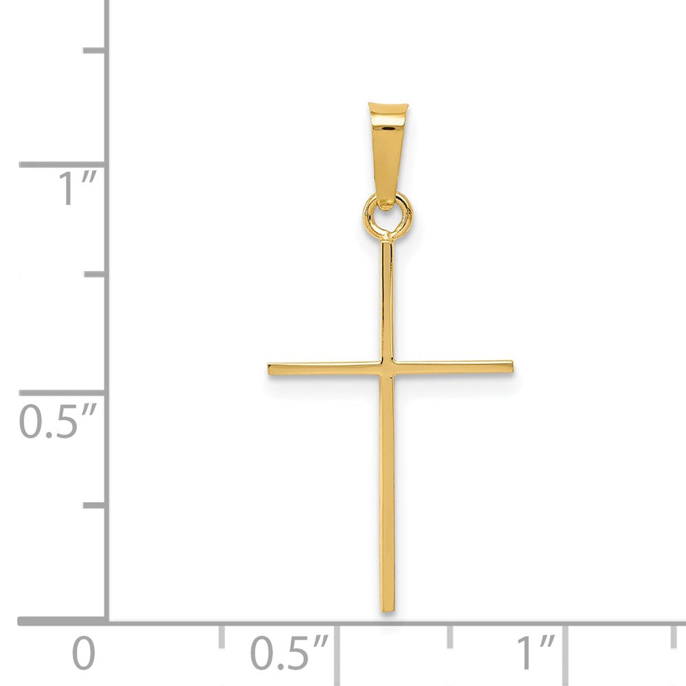 Gold Polished Latin Cross Pendant