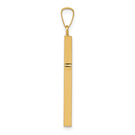 Gold Polished Latin Cross Pendant