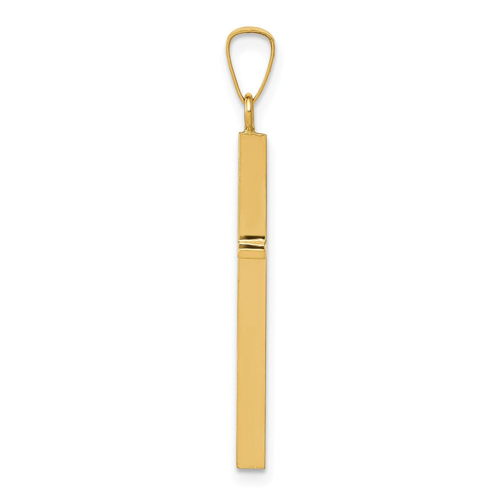 Gold Polished Latin Cross Pendant
