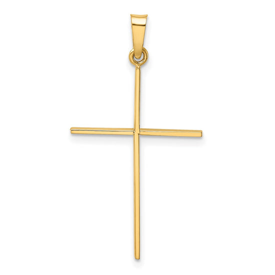 Gold Polished Latin Cross Pendant