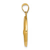 14k Polished and Satin Hollow St Francis of Assisi Medal Round Pendant