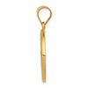 14k Polished and Satin Hollow Saint George Medal Round Pendant