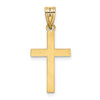 14k Laser Etched Cross Pendant