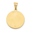14k Polished and Satin Hollow Saint John Medal Round Pendant